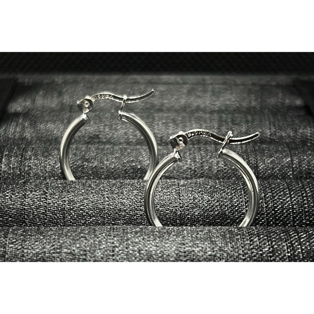 Arracadas de Plata 925, 925 Sterling Silver Hoop Earrings